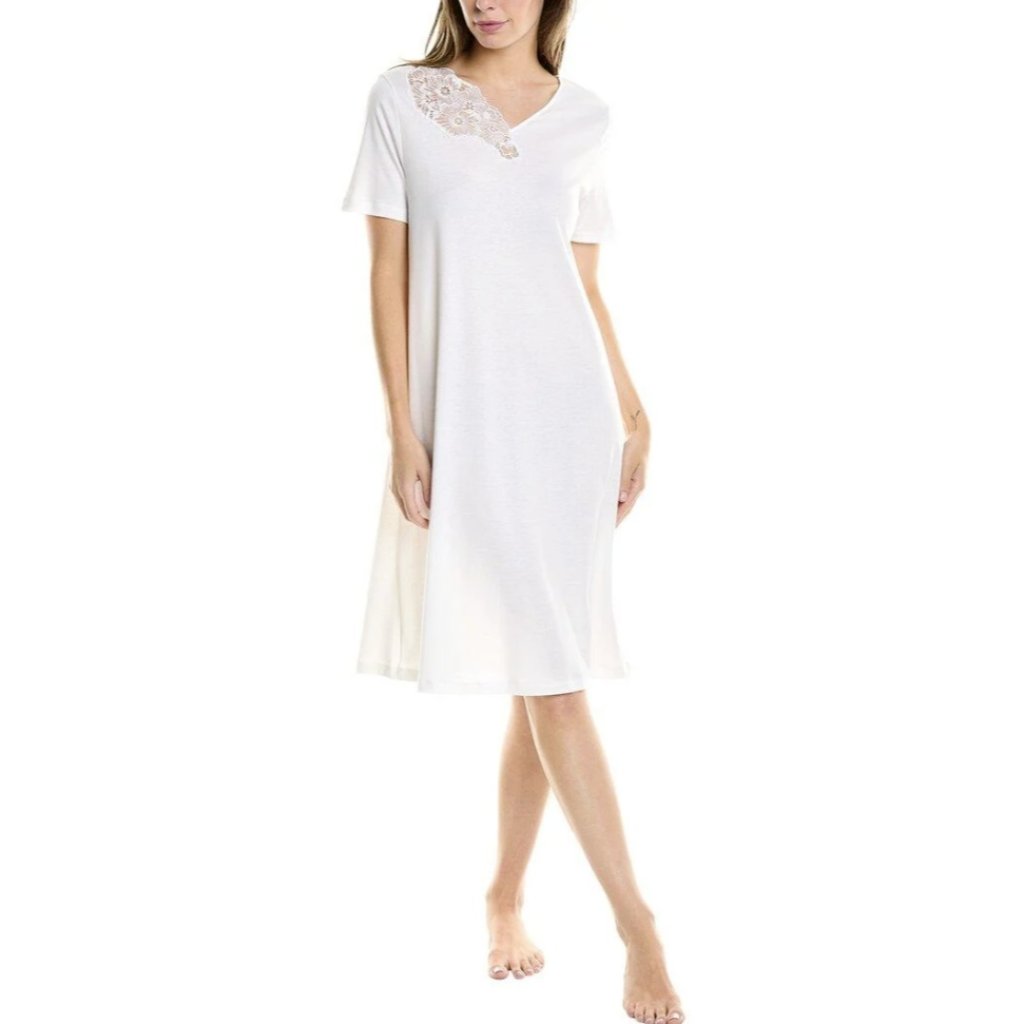 Hanro Naila Floral Lace White Nightgown ( Xs )